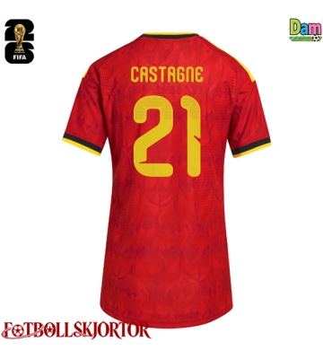Belgien Timothy Castagne #21 Hemmatröja Dam VM 2026 Kortärmad